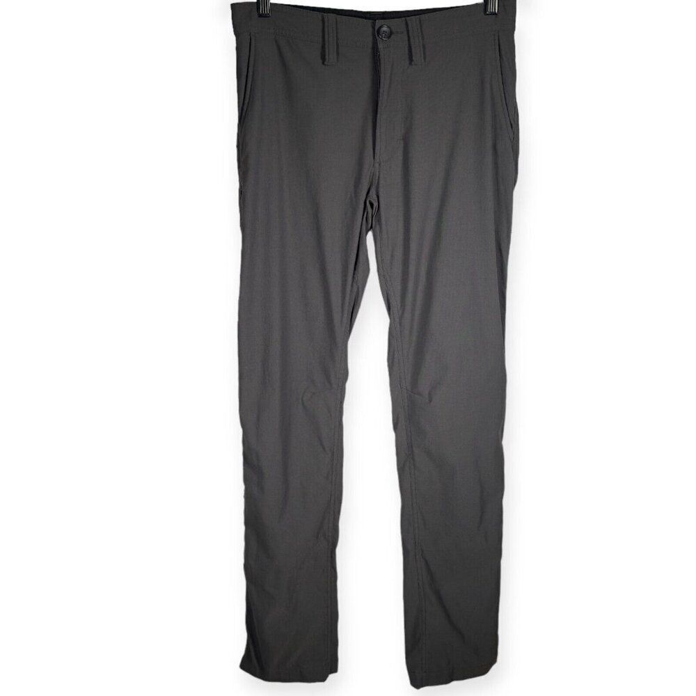 Prana Pants Mens 30x32 Gray Stretch Slim Fit‎ Hiking Outdoors